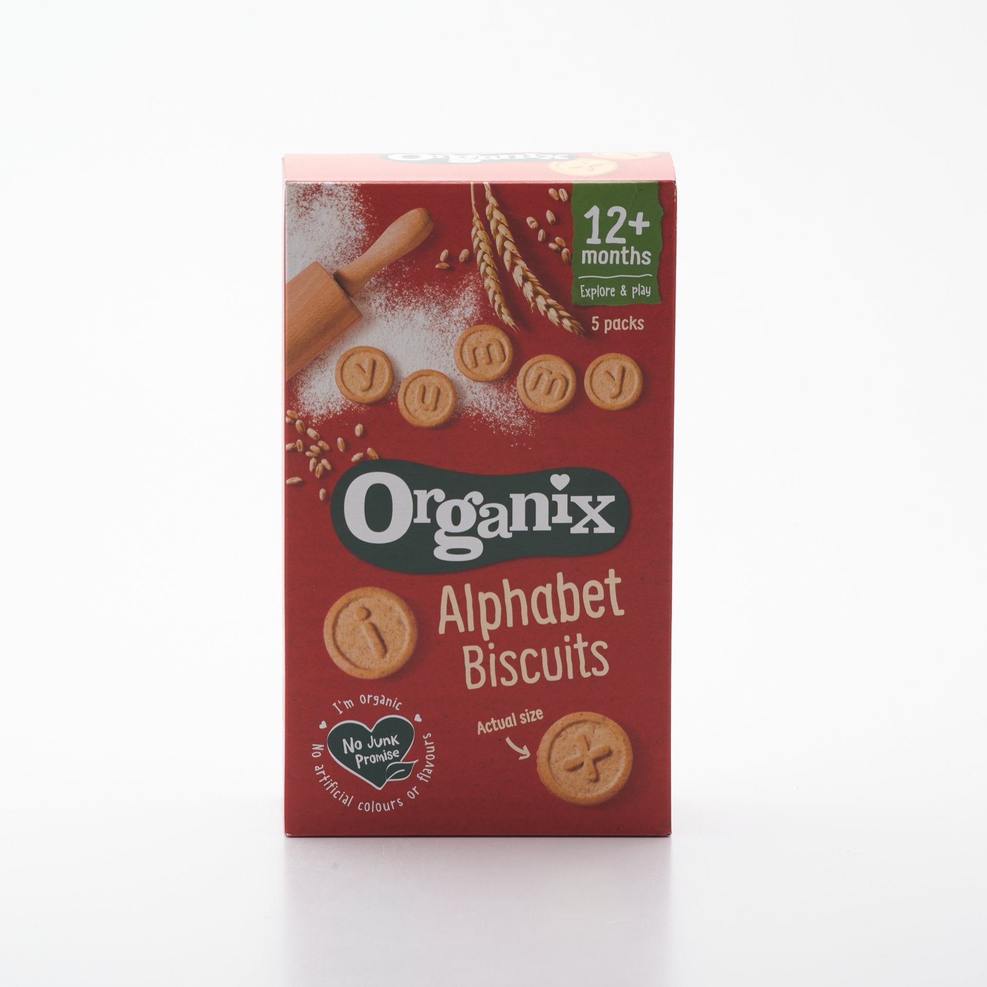 BIO Abecedové keksíky 5x25g.