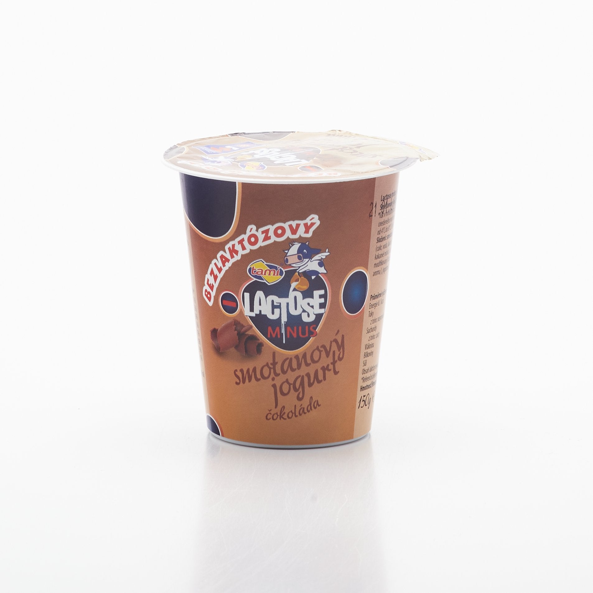 Bezlaktózový smotanový jogurt čoko 150g.
