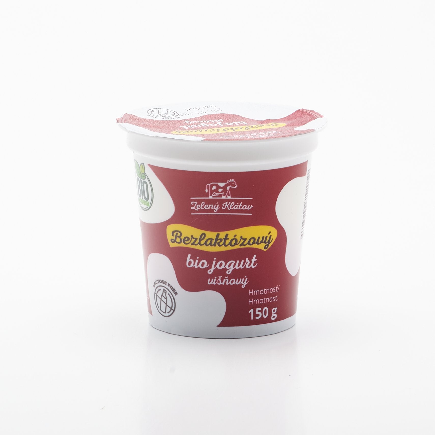 BIO Bezlaktózový višňový jogurt 150g.