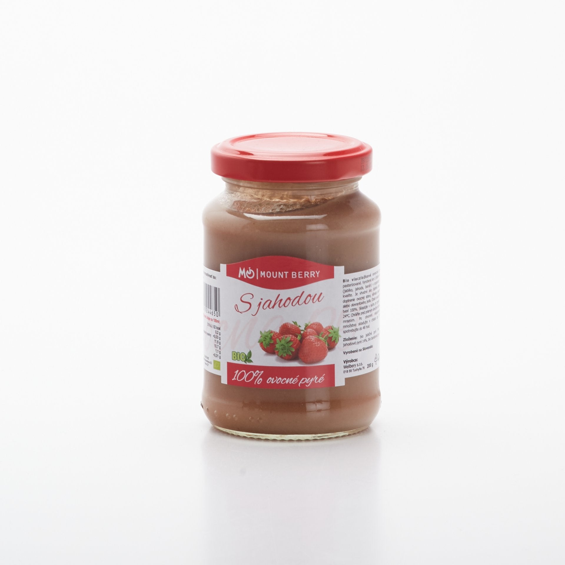 BIO Ovocné pyré s jahodou 200g.
