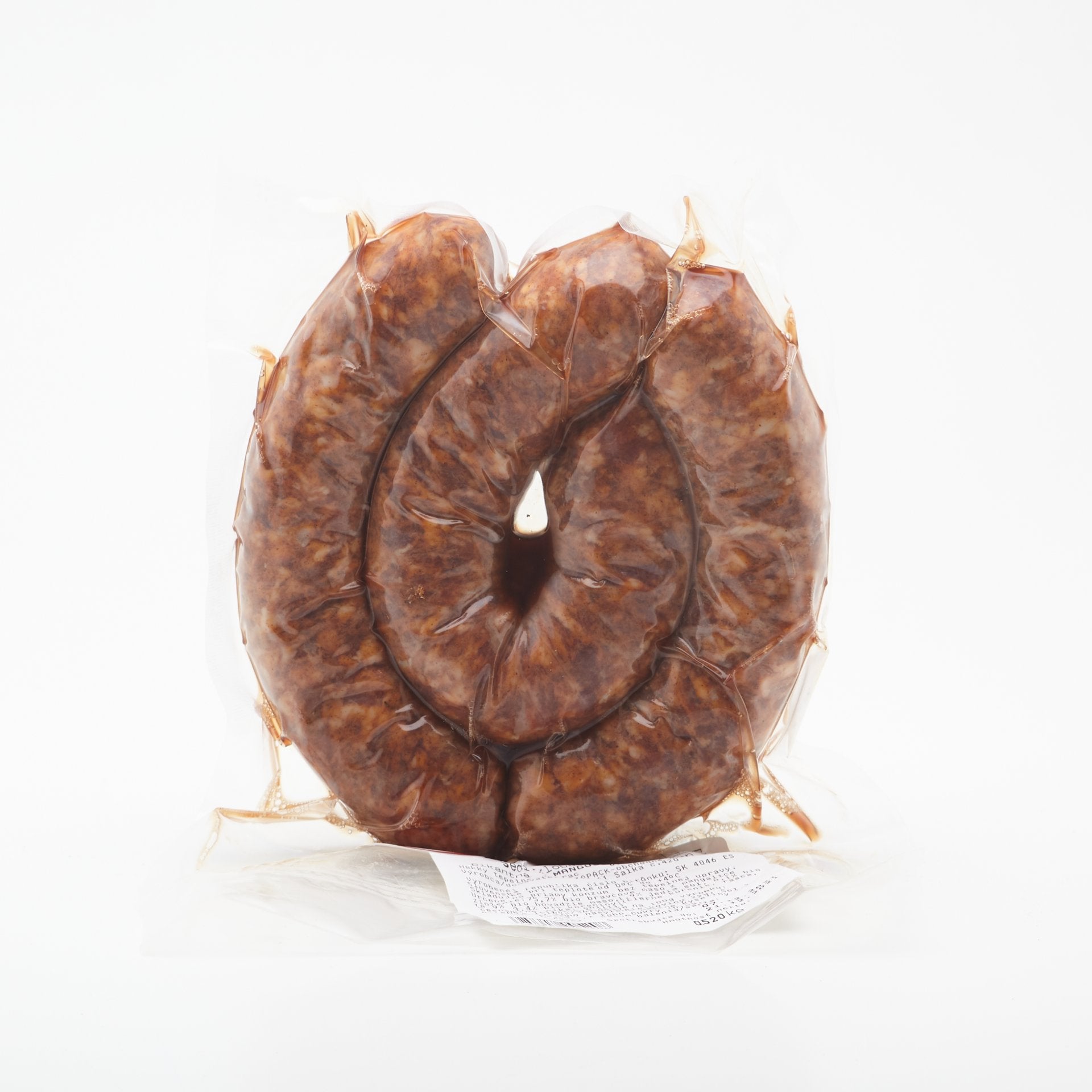 BIO Sedliacka pikantná klobása. 100g