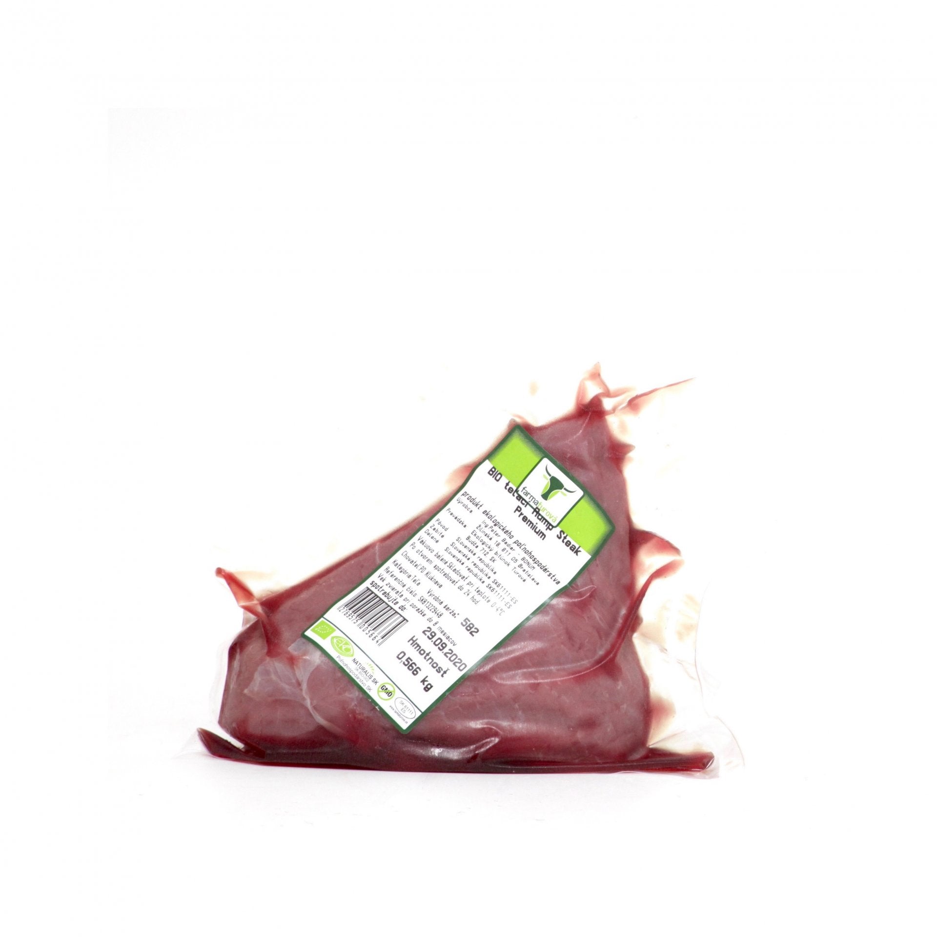 BIO Teľací rump steak premium. 100g