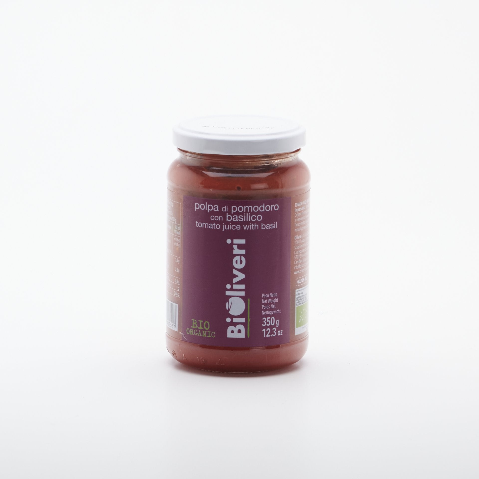BIO drvené paradajky s bazalkou 350g.