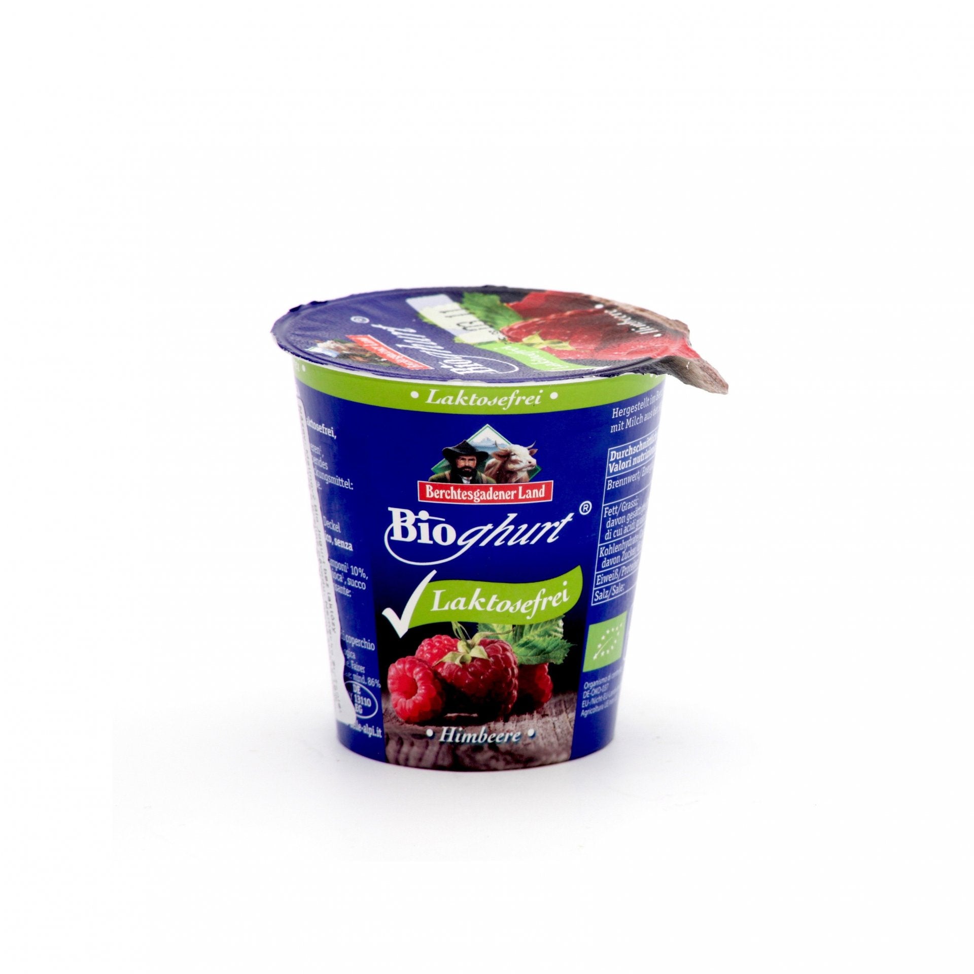 BIO Bezlaktózový malinový jogurt 150g.