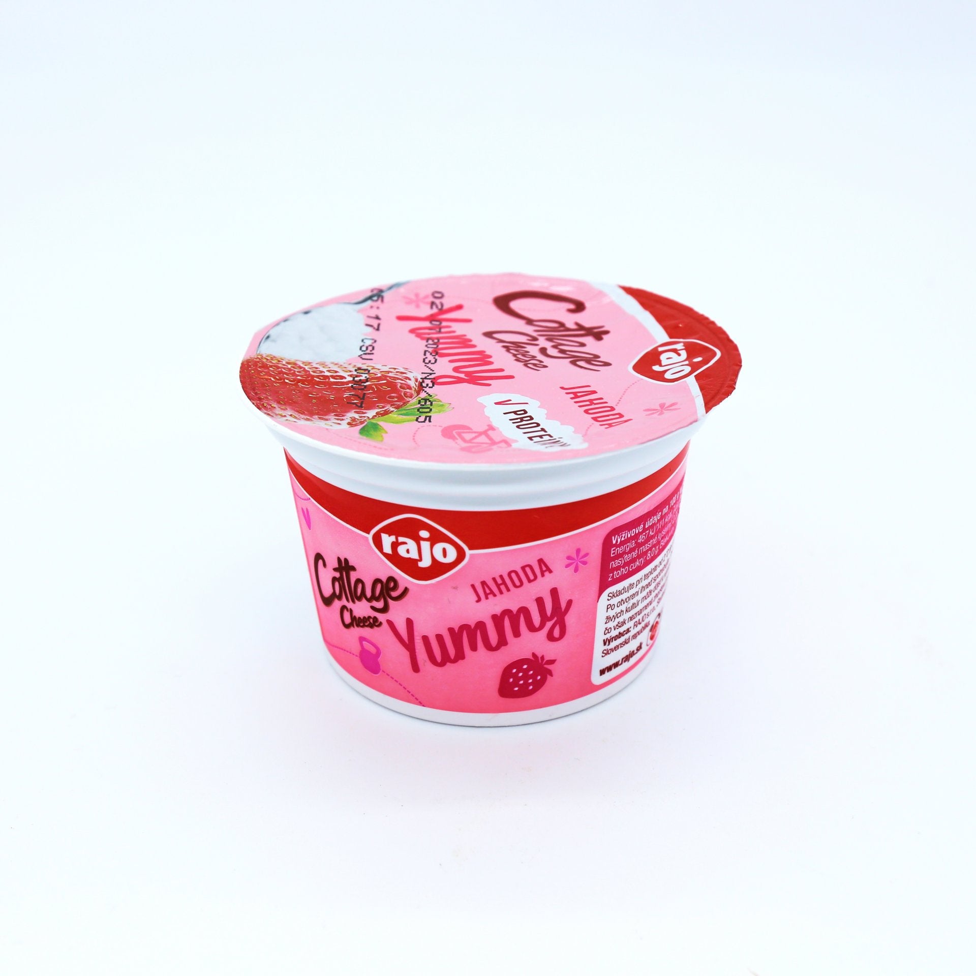 Cottage cheese Rajo Yummy Jahoda 180g.