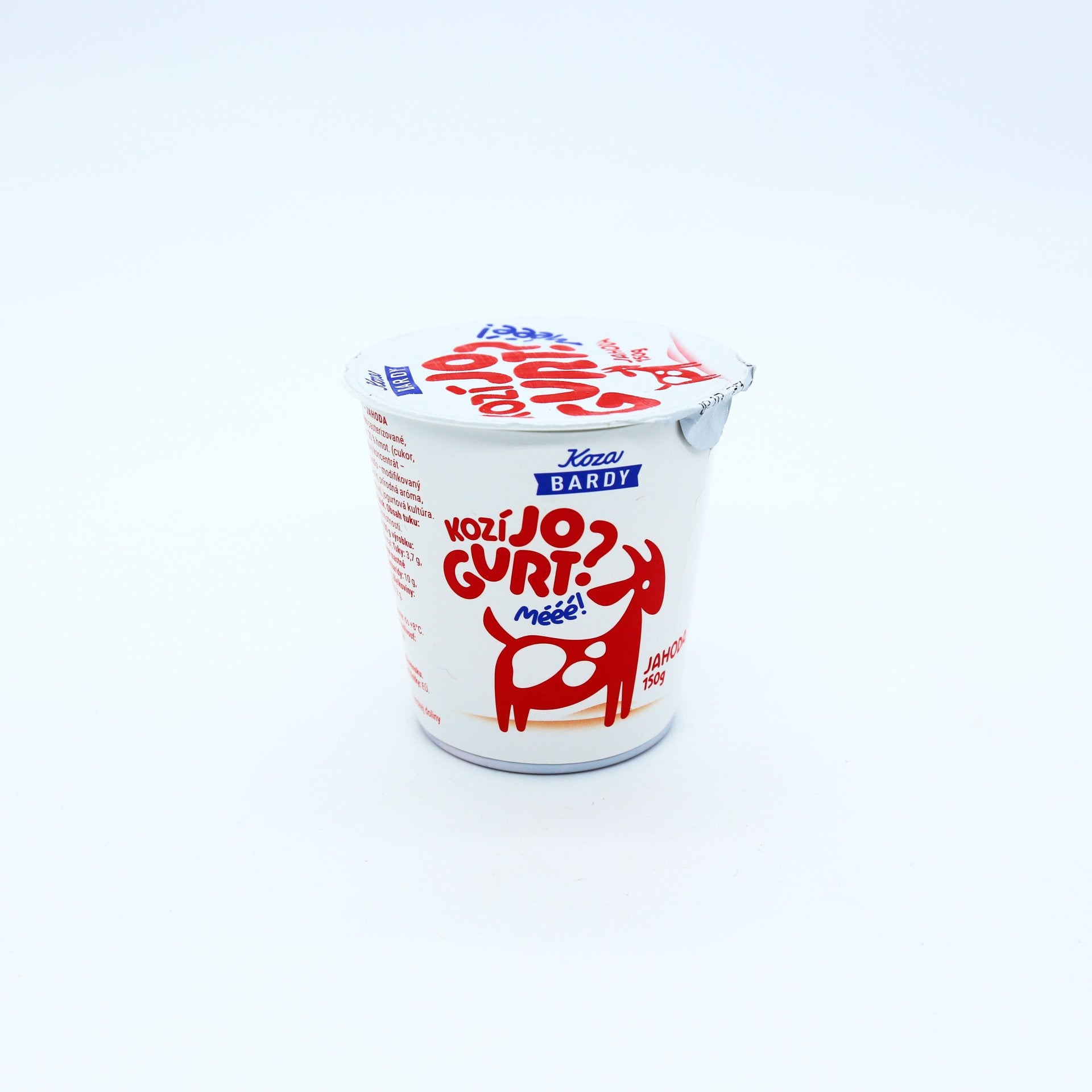 Kozí jogurt jahodový 150g.