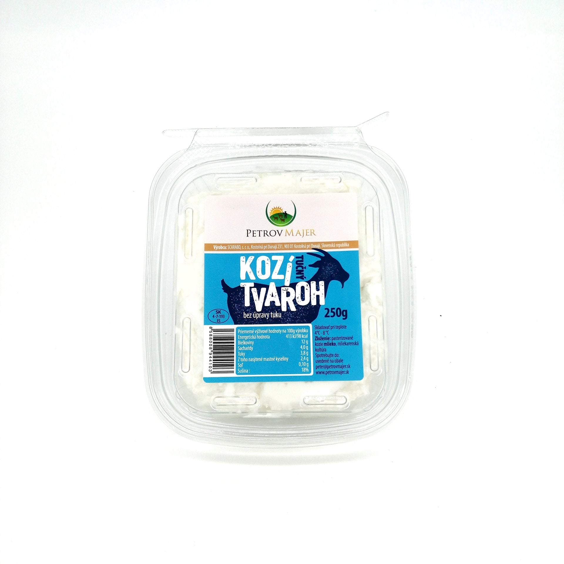 Kozí tučný tvaroh 250 g.