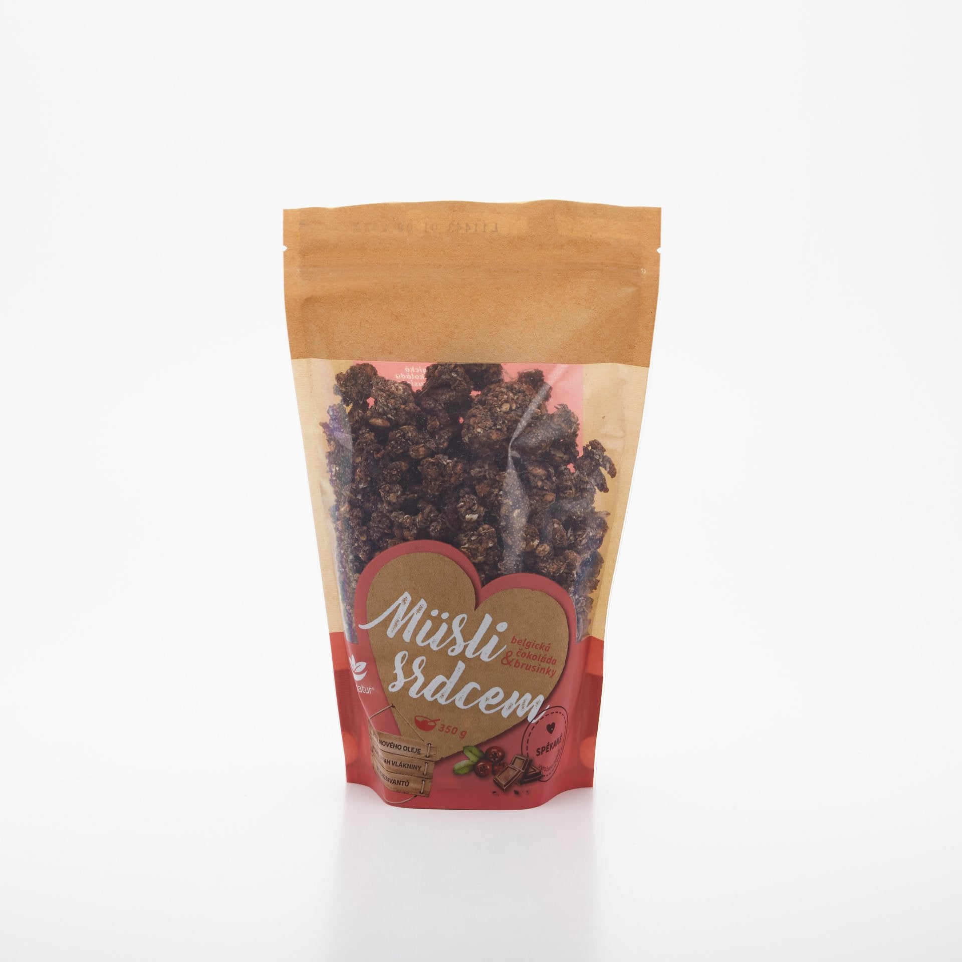 Müsli belgická čokoláda a brusnice 350g.