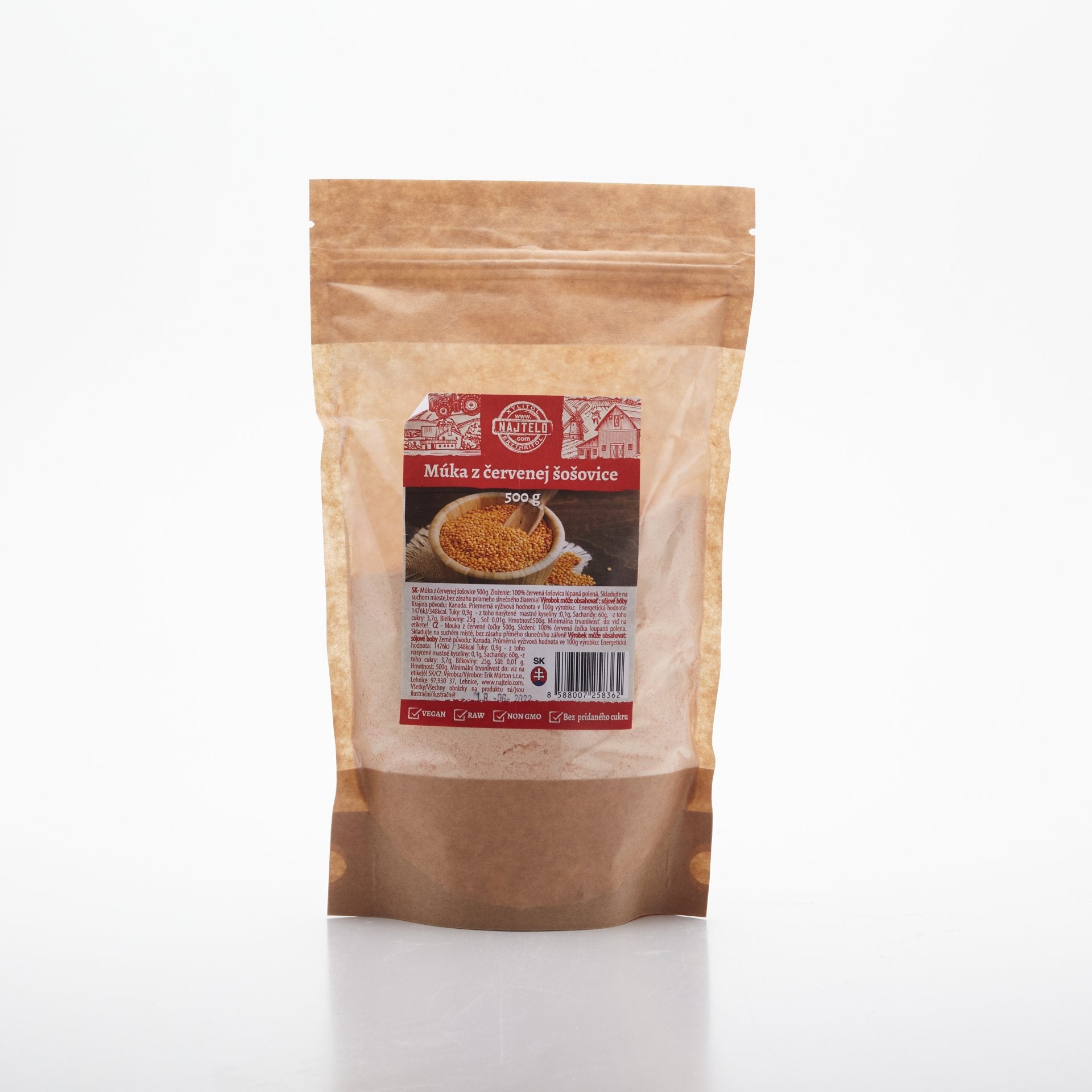 Múka z červenej šošovice 500g.