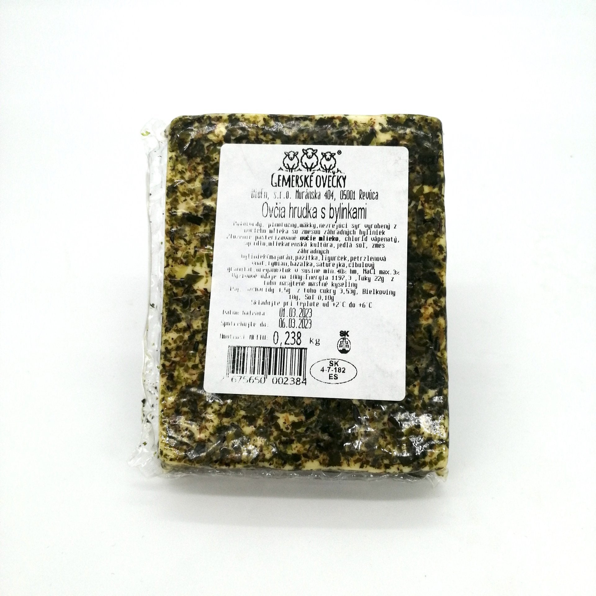 Ovčia hrudka s bylinkami. 100g
