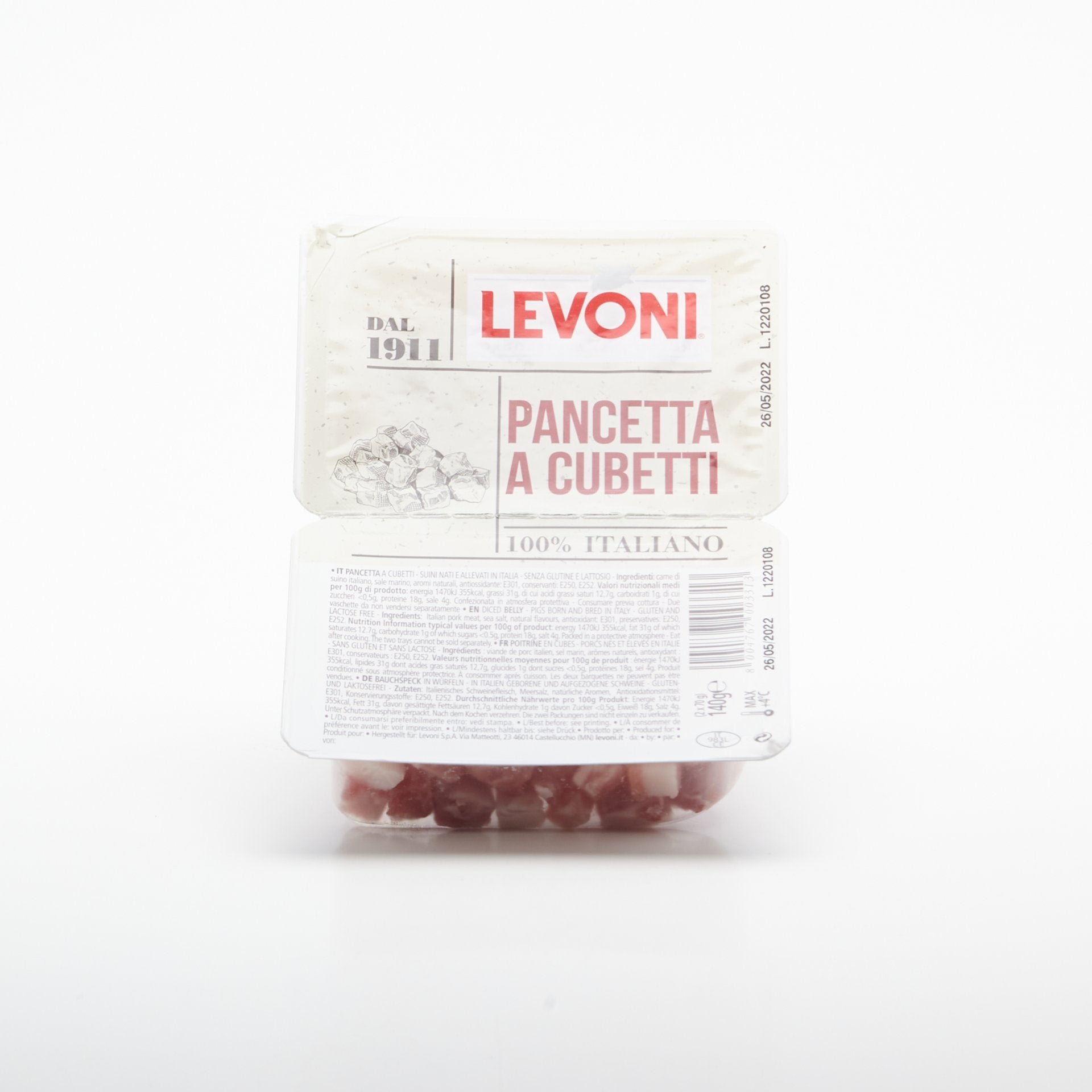 Pancetta Tesa Cubs 2x70g.