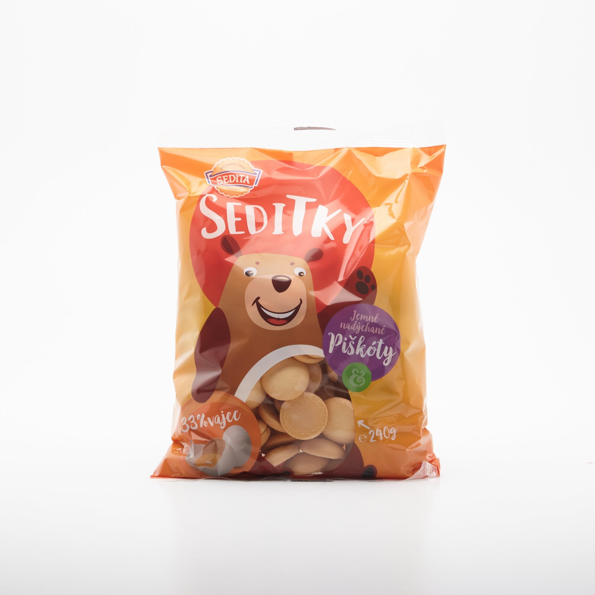 Seditky piškóty okrúhle 240g.