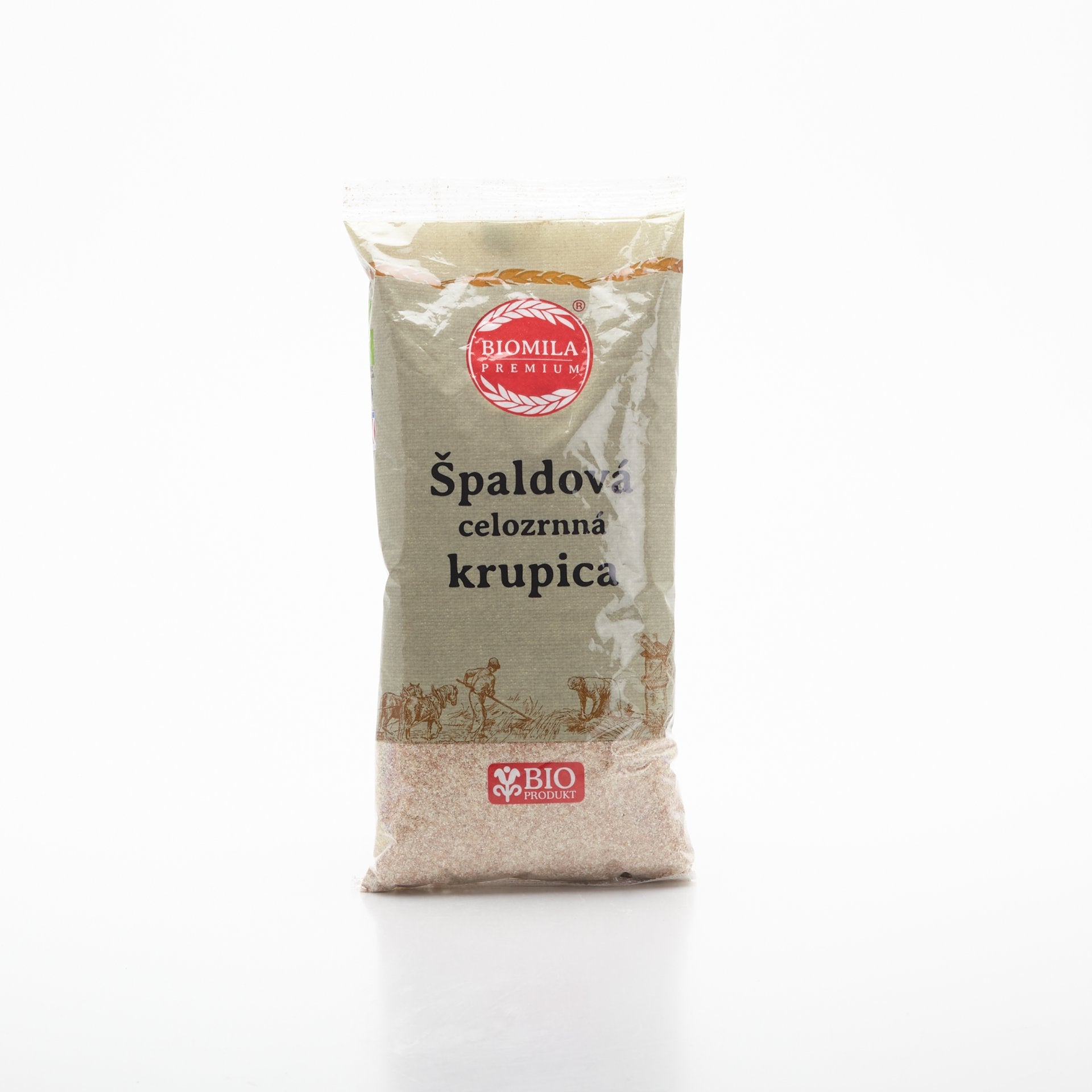 BIO Špaldová celozrnná krupica 500g.