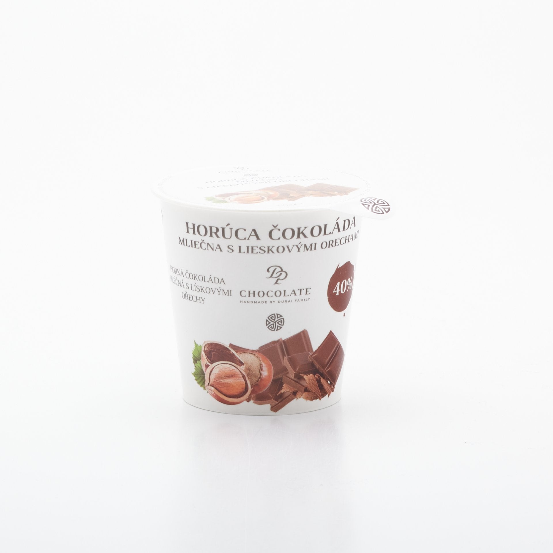Tekutá čokoláda s lieskovcami 60g.