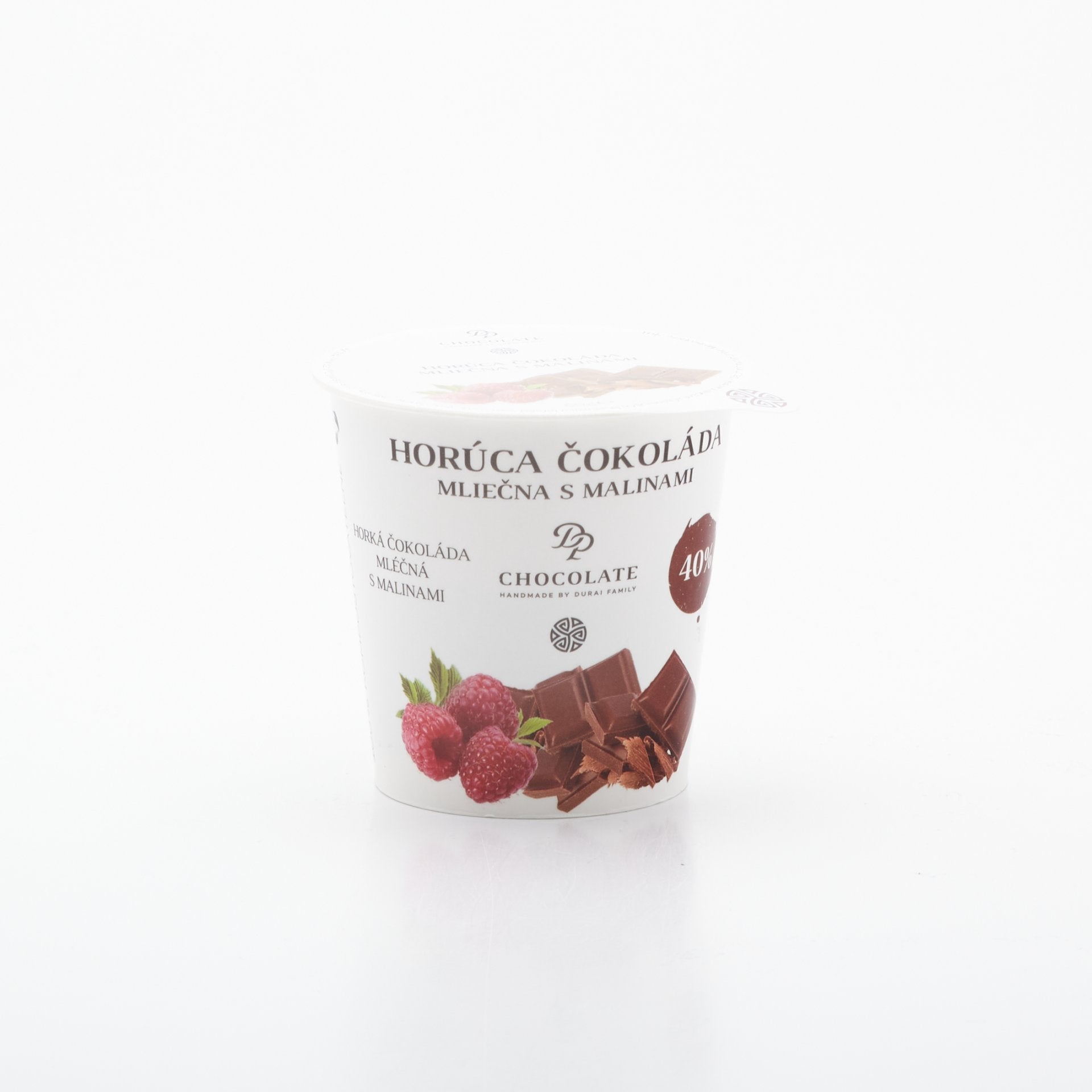 Tekutá čokoláda s malinami 60g.