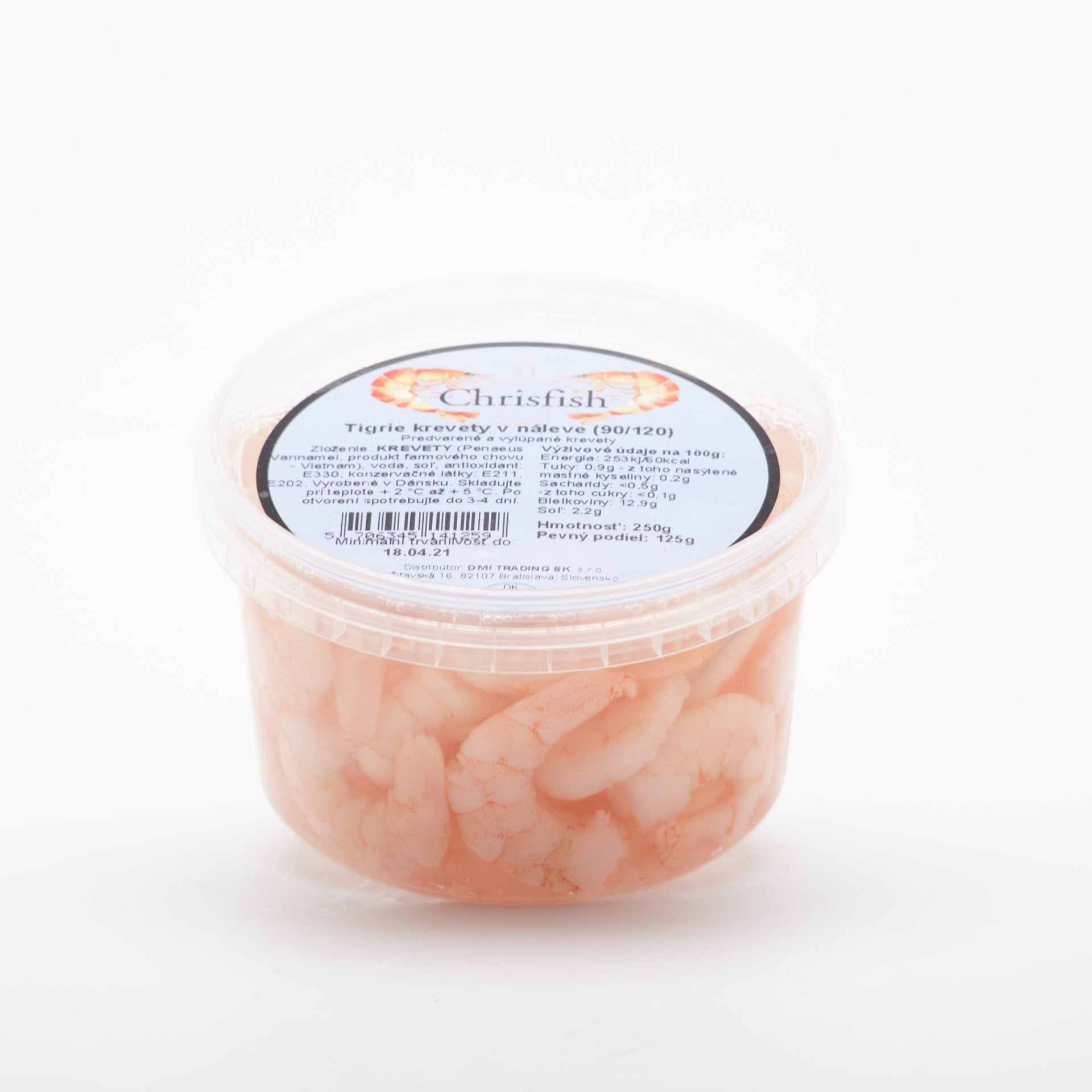 Tigrie krevety v náleve 250g.